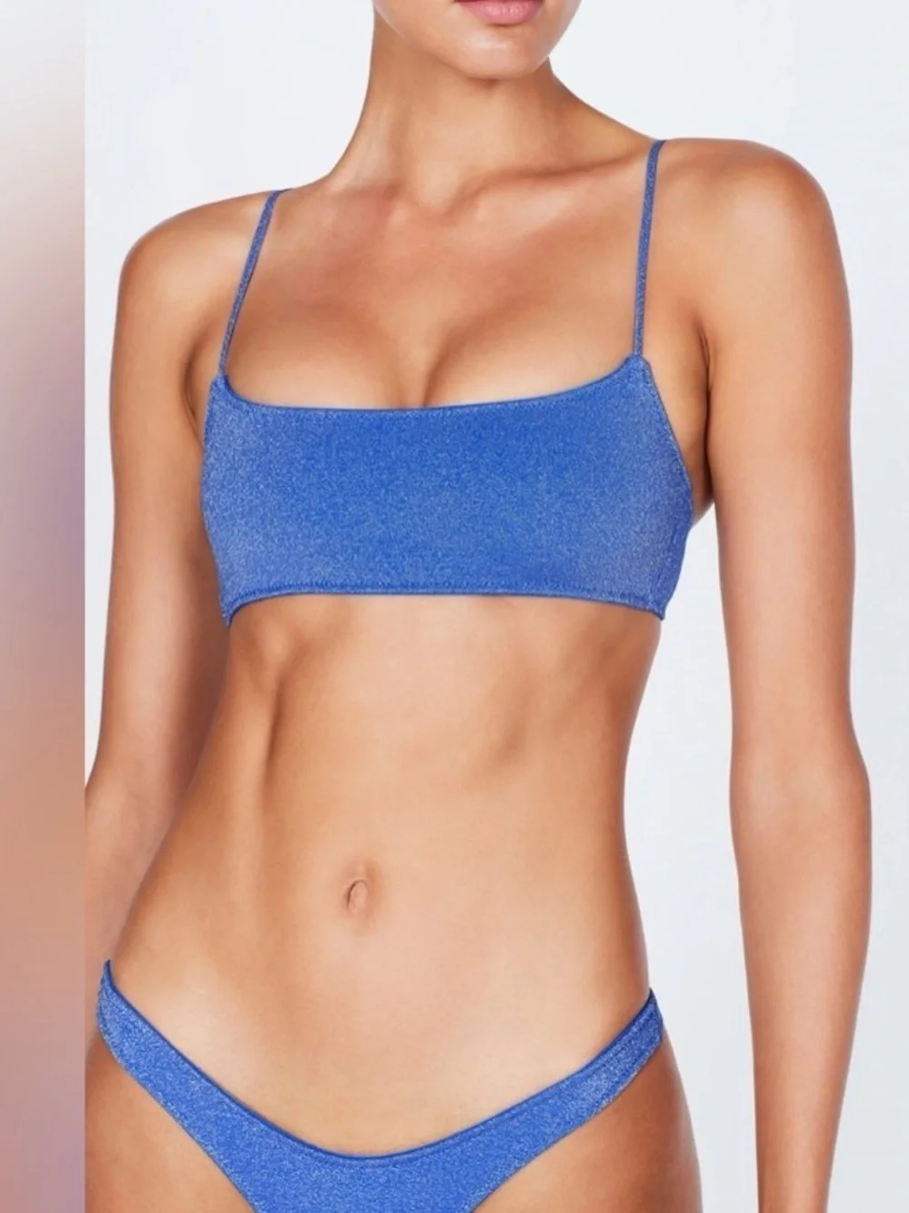 triangl swimwear Blue Shimmer Bikini Set